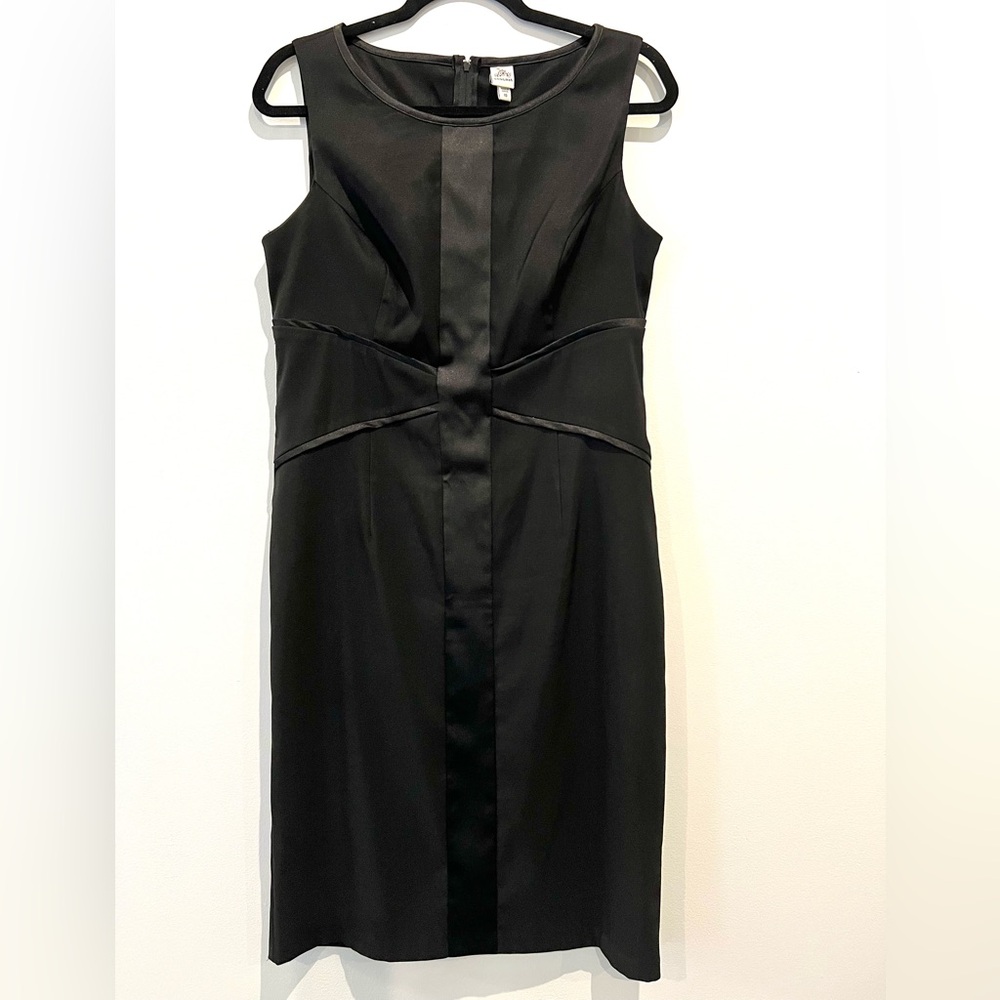 Signature by Sangria Black Sheath Midi Dress